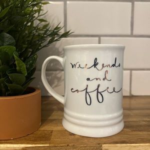 “WEEKENDS AND COFFEE” Mug, 14 fl oz
